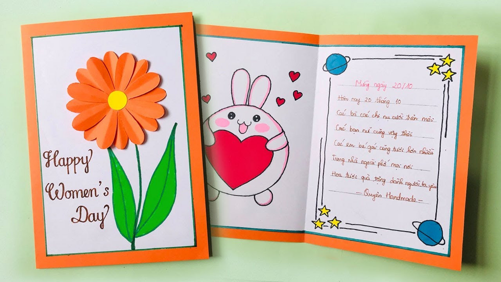Hướng dẫn cách làm thiệp 20/10 đẹp, đơn giản để tặng mẹ và cô giáo 2022