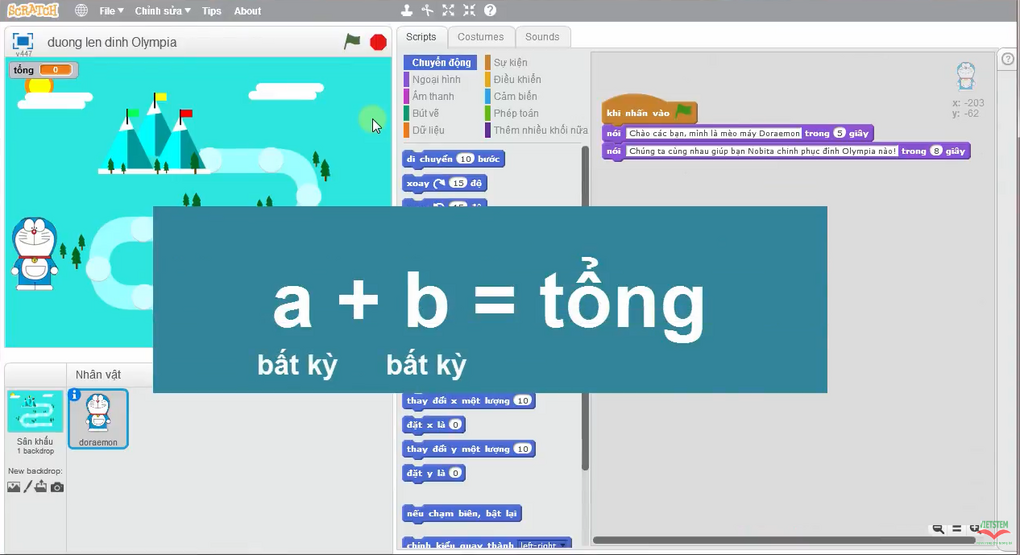 Lớp tin học trẻ (trực tuyến) Tuần 5: Dự án đường lên đỉnh Olimpia