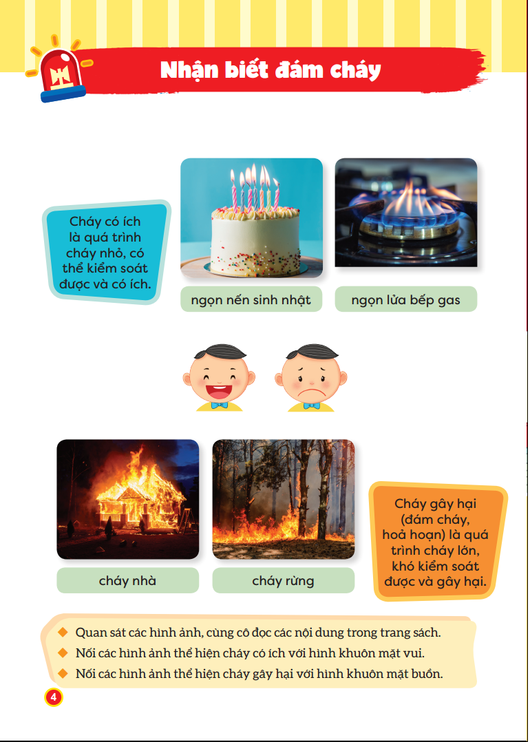 Trẻ nhận biết và thực hành các kỹ năng phòng cháy, chữa cháy