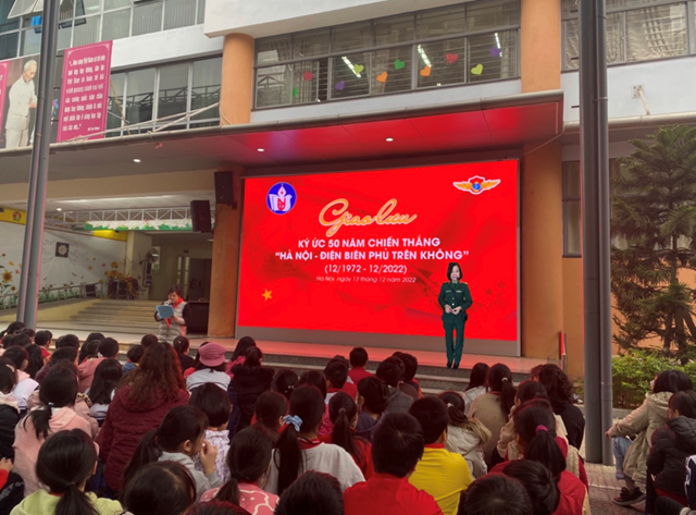 Trường Tiểu học Đại Yên tổ chức lễ kỉ niệm ngày 18-12-2022 Hà Nội chiến thắng Điện Biên Phủ trên không