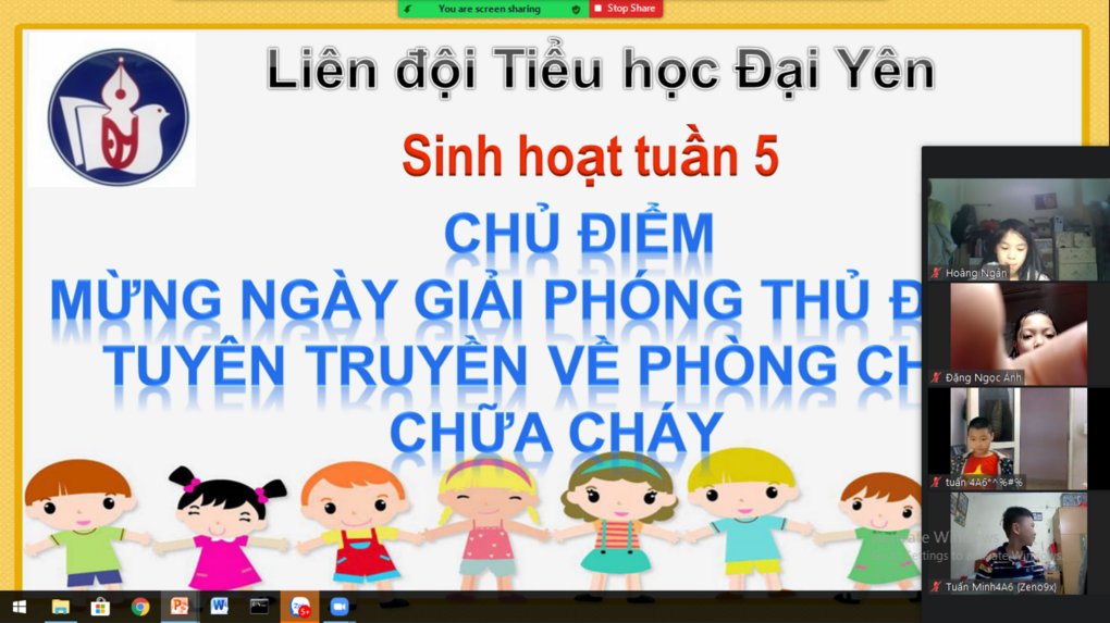 Tháng 10 ý nghĩa của cô và trò khối 4  Trường Tiểu học Đại Yên