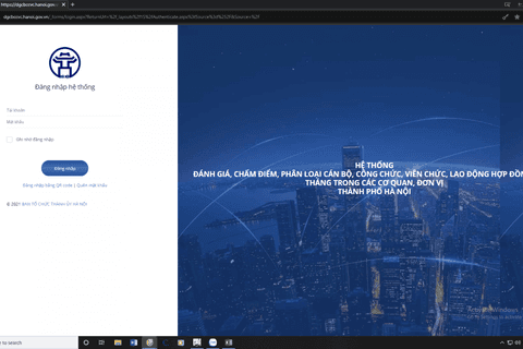 Hướng dẫn đổi mật khẩu tài khoản đánh giá viên chức