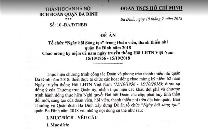 Công văn ngày hội sáng tạo