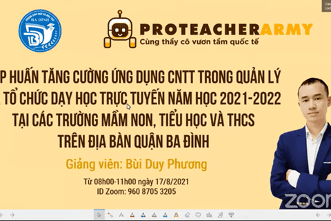 Tổng kết tập huấn   “Tăng cường ứng dụng CNTT trong quản lý và tổ chức dạy học trực tuyến”