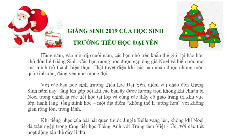 SHDC tuần 16 Giáng sinh an lành