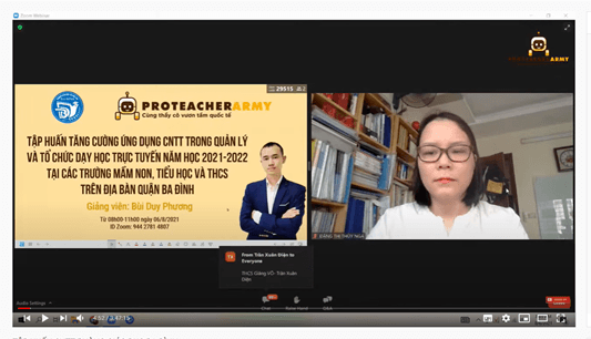 Tích cực tham gia tập huấn công nghệ thông tin tăng cường kĩ năng quản lý và tổ chức dạy học trực tuyến – Nỗ lực Chuyển đổi số trong Giáo dục Ba Đình