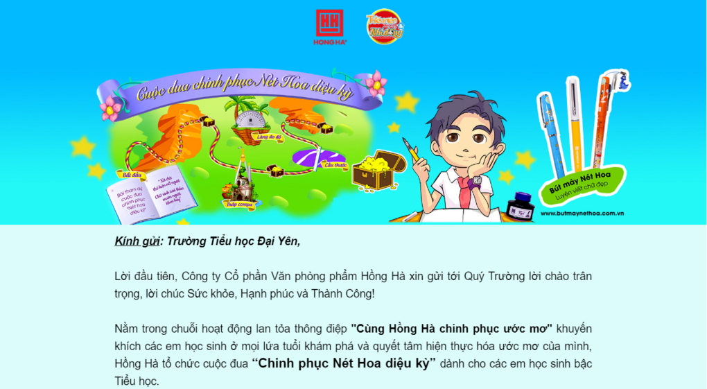 Thư mời tham gia cuộc đua "Chinh phục Nét Hoa diệu kỳ"
