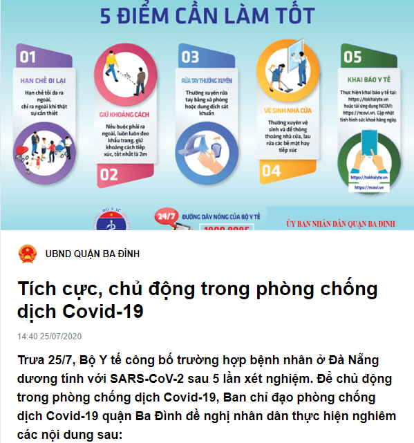 Tích cục, chủ động trong phòng chống dịch Covid-19