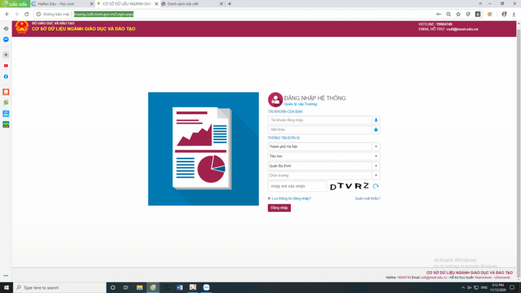 Hướng dẫn nhập điểm trên CDSL ngành