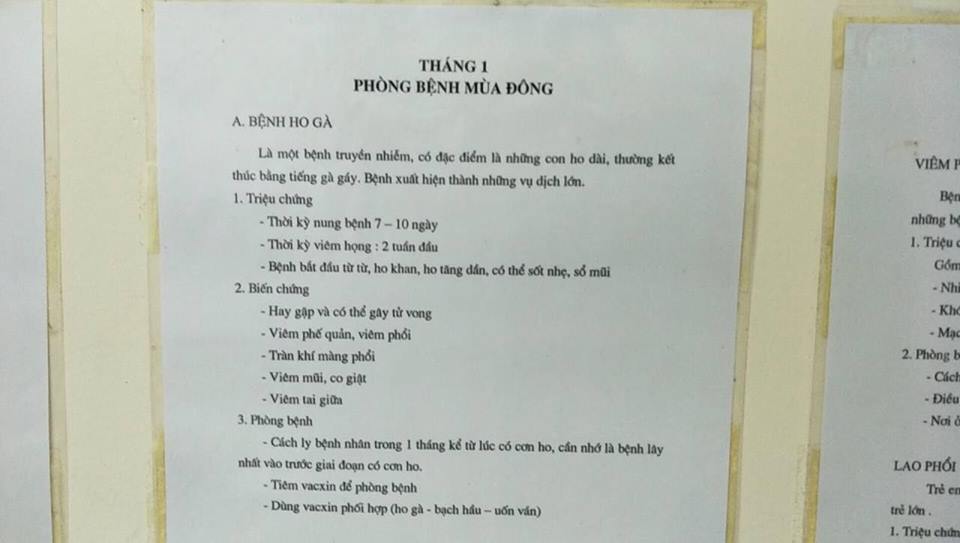 Phòng chống dịch bệnh tháng 1