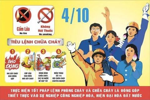 Hưởng ứng "Ngày toàn dân phòng cháy chữa cháy 04/10" Hướng dẫn thoát nạn và sử dụng bình cứu hỏa
