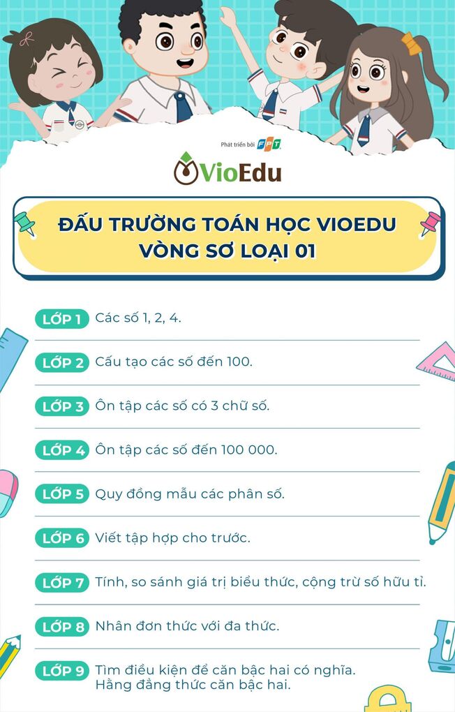Học sinh trường TH Đại Yên sẵn sàng tham gia thử thách Đấu trường Toán học Vioedu - Vòng Sơ loại 01
