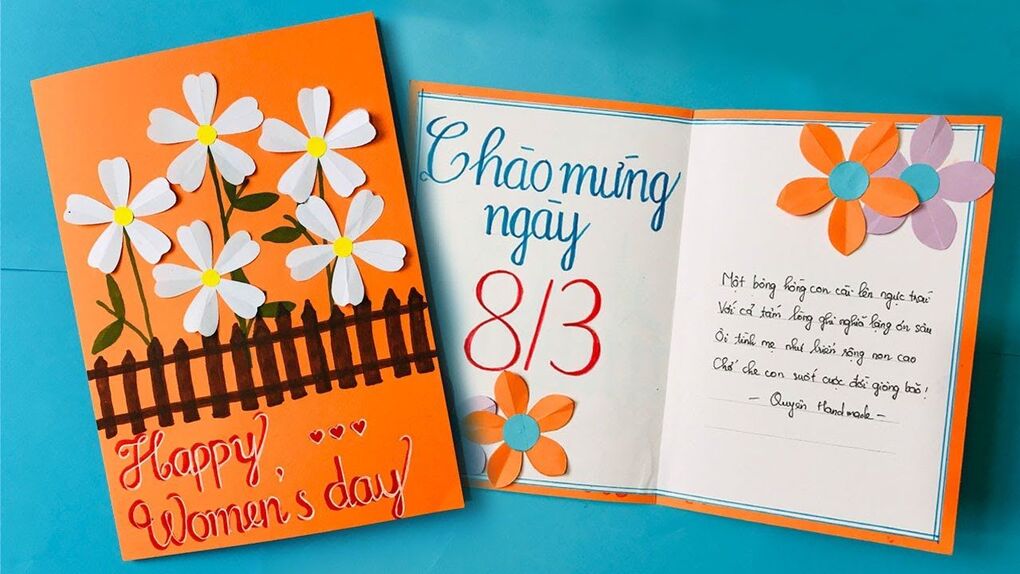 Cách làm thiệp 8/3 đơn giản, đẹp