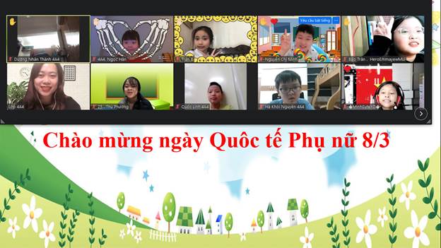 Kỉ niệm ngày Quốc tế Phụ nữ 8-3 của khối 4 trường Tiểu học Đại Yên