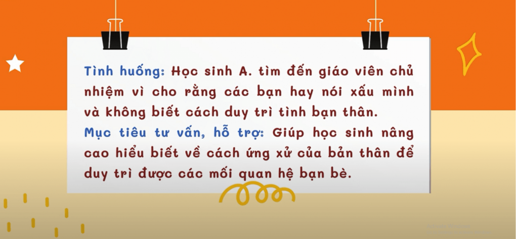 Tình huống tham vấn học đường - Tăng cường thấu hiểu về ứng xử bạn bè