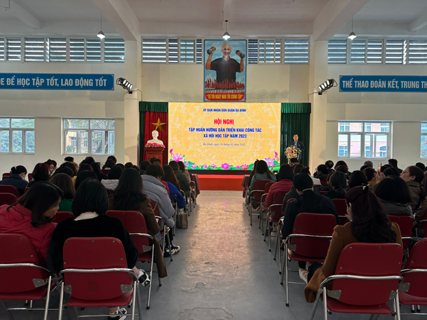 UBND Quận Ba Đình tổ chức hội nghị “Hướng dẫn triển khai công tác xã hội học tập 2023”