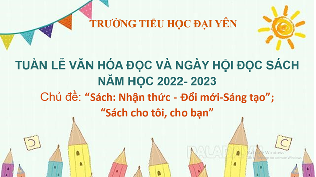 Tuần lễ văn hóa đọc và Ngày hội đọc sách năm học 2022-2023