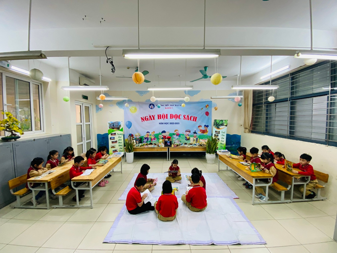 Khối 1 Trường Tiểu học Đại yên hưởng ứng ngày hội đọc sách 2023