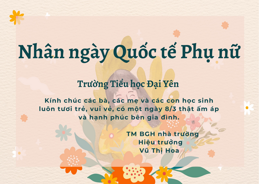 Chúc mừng ngày Quốc tế Phụ nữ 08-03-2023