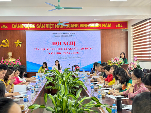 TRƯỜNG TIỂU HỌC ĐẠI YÊN TỔ CHỨC  HỘI NGHỊ CÁN BỘ, VIÊN CHỨC VÀ NGƯỜI LAO ĐỘNG  NĂM HỌC 2024 - 2025