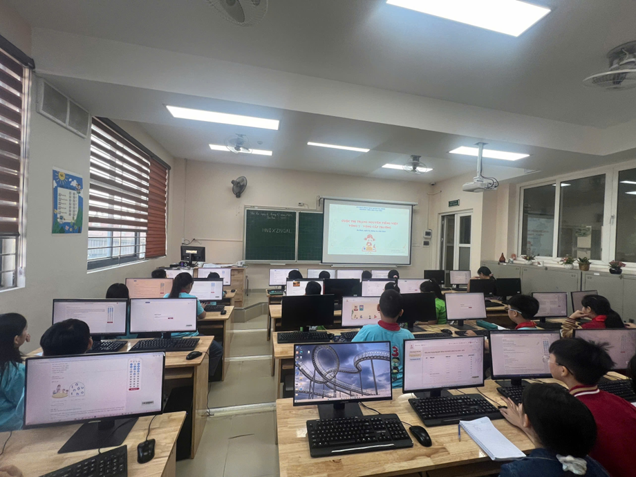 Khối 5 – Trường Tiểu học Đại Yên tham gia thi Trạng nguyên Tiếng Việt – vòng 7 – vòng cấp Trường