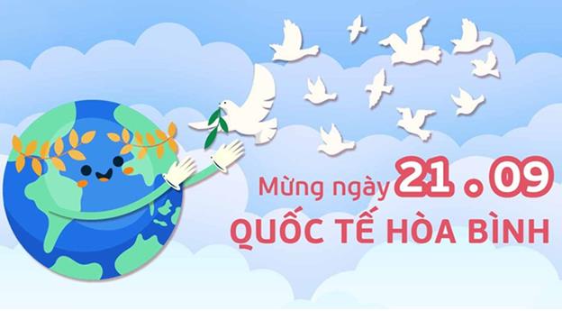 HỌC SINH LỚP 1 TRƯỜNG TIỂU HỌC ĐẠI YÊN HƯỞNG ỨNG NGÀY QUỐC TẾ HÒA BÌNH 21/9
