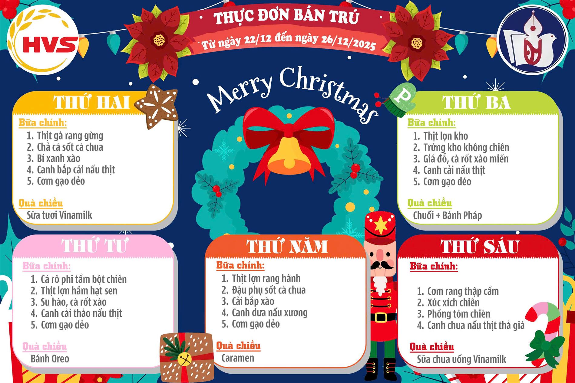 Thực đơn tuần 17 - 2025