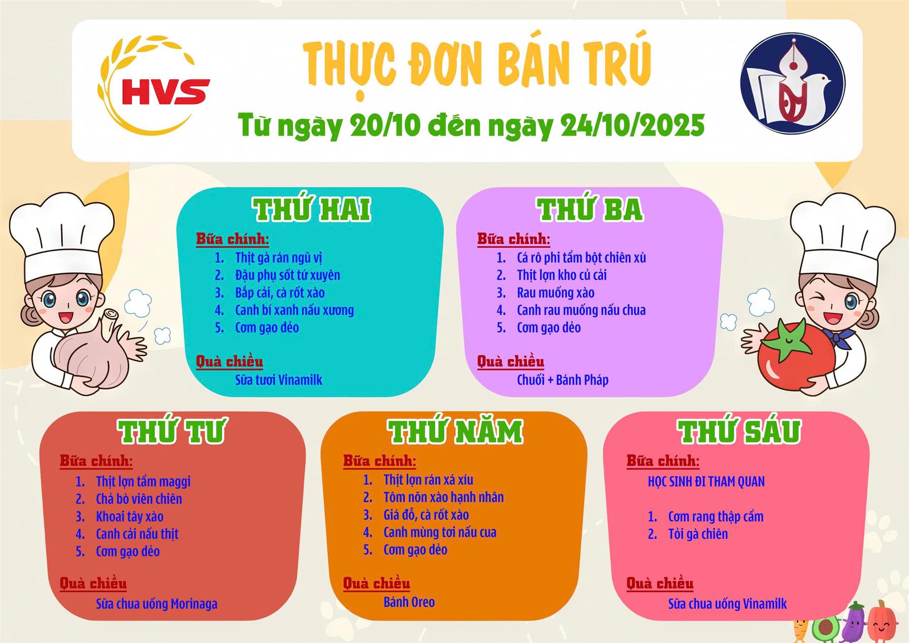 Thực Đơn tuần 8 - 2025