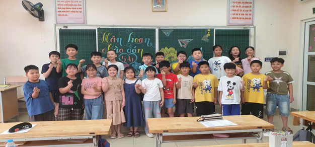 Trường Tiểu học Đại Yên chào đón các con học sinh khối 5  quay trở lại trường học và tham gia câu lạc bộ hè