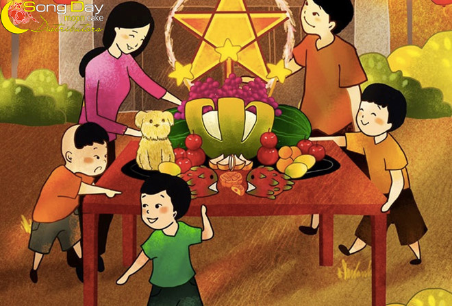 Phá cỗ đêm Trung thu - giữ mãi nét truyền thống - Bánh trung thu Givral