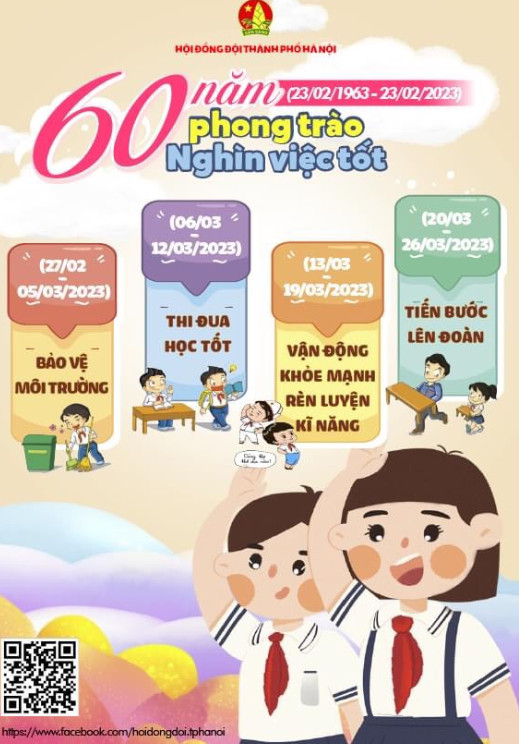 Liên đội THCS Phú La hưởng ứng chào mừng kỷ niệm 60 năm phong trào "Nghìn việc tốt" - THCS Phú La