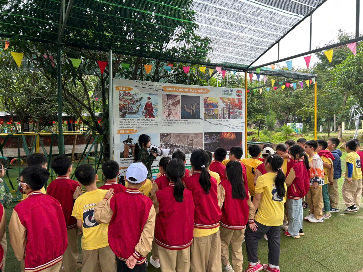 A group of children standing in a line

AI-generated content may be incorrect.