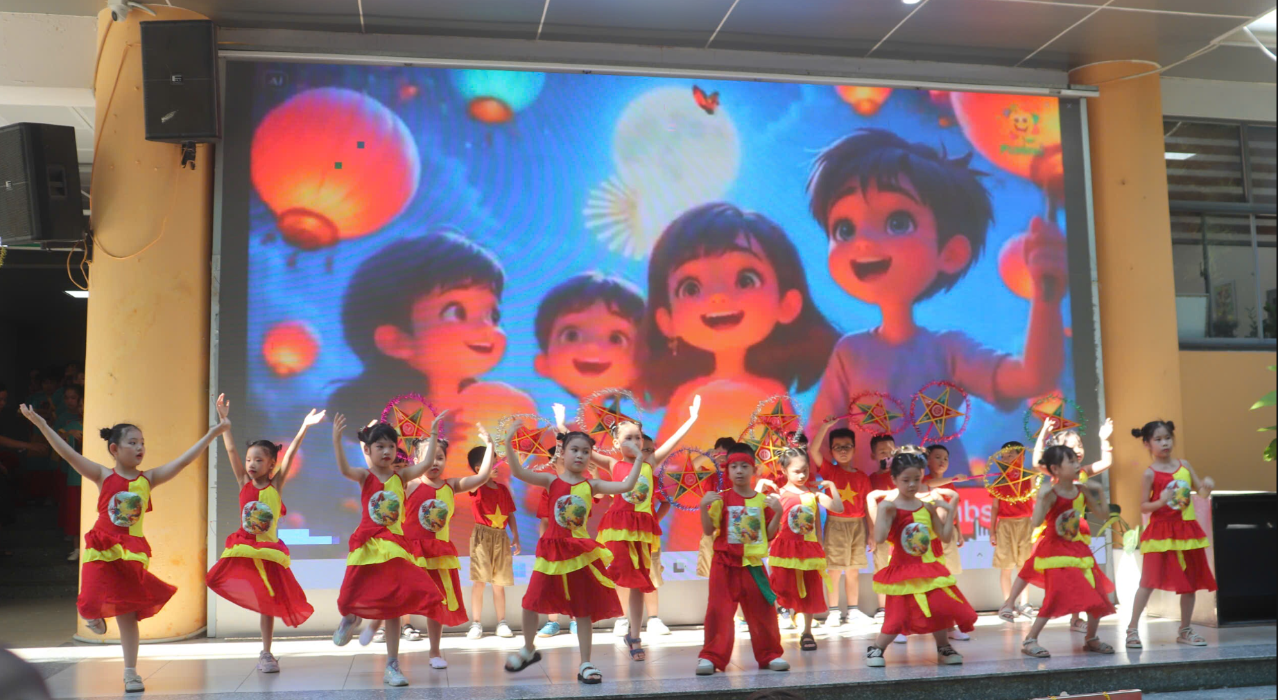 A group of children in red dresses on a stage
AI-generated content may be incorrect.