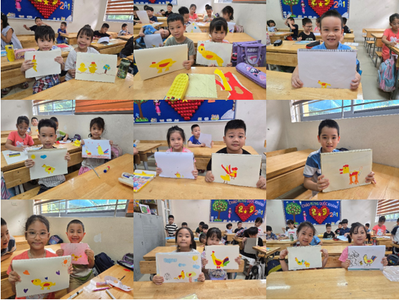 A collage of a group of children holding up paper

AI-generated content may be incorrect.